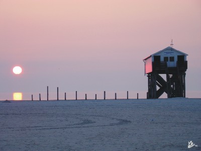 Foto Sonnenuntergang am Strand von St. Peter-Ording
